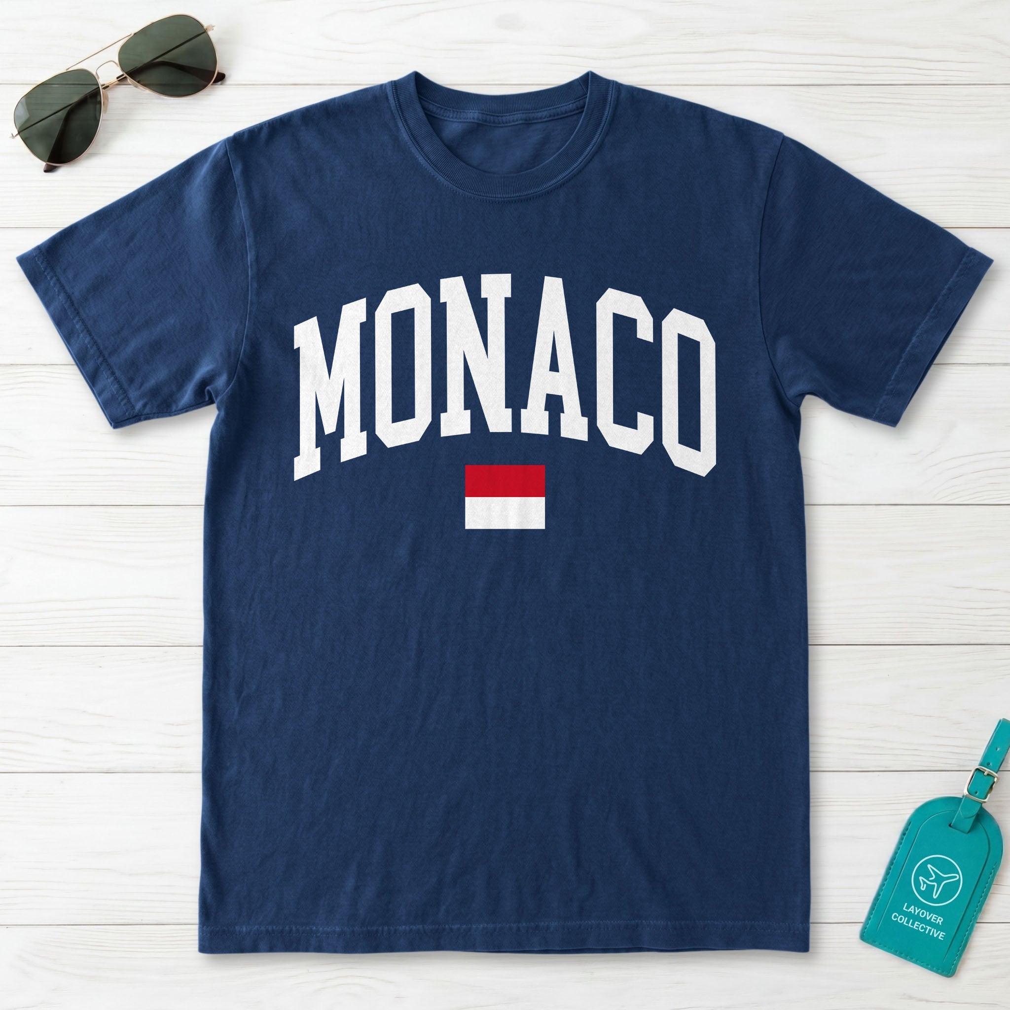 Monaco Collegiate Flag T-Shirt