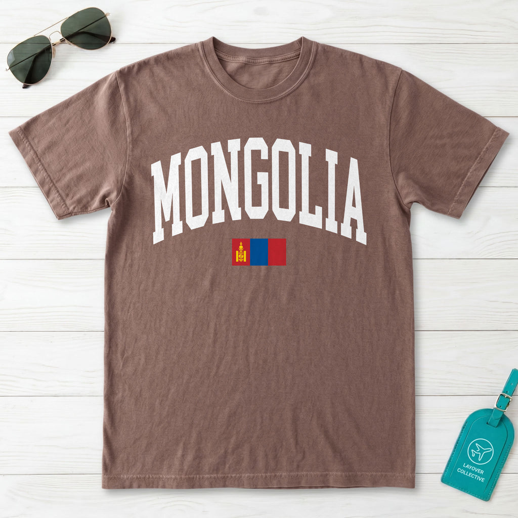 Mongolia Collegiate Flag T-Shirt