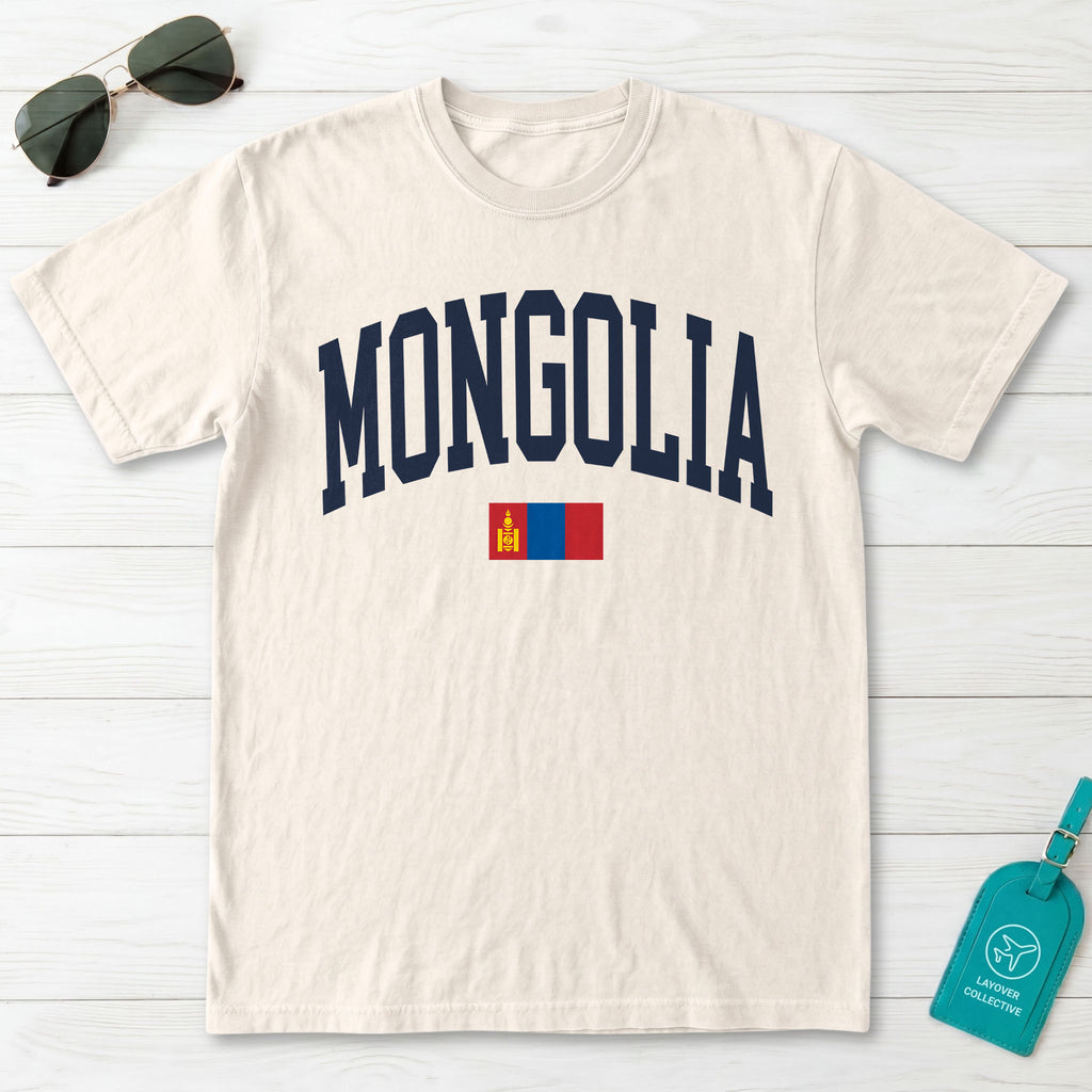 Mongolia Collegiate Flag T-Shirt
