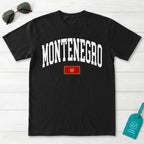 Montenegro Collegiate Flag T-Shirt