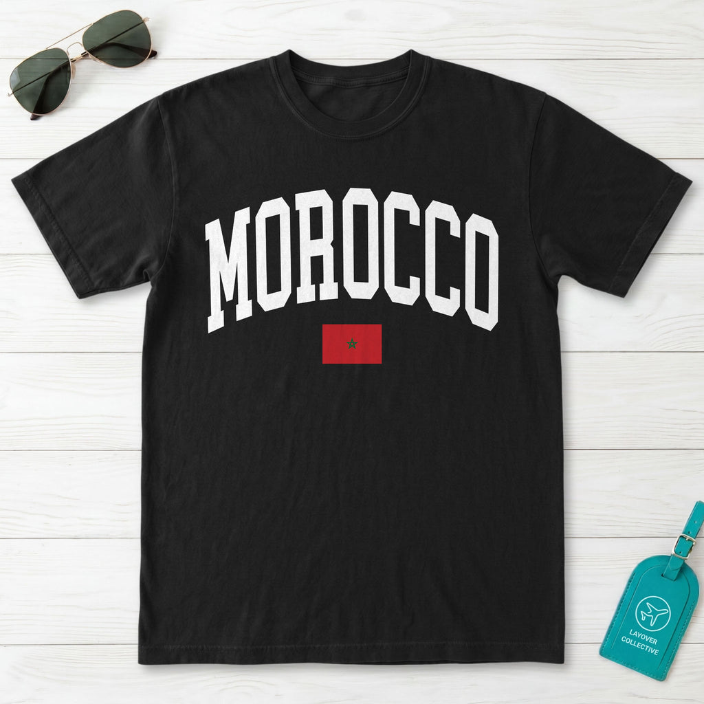 Morocco Collegiate Flag T-Shirt