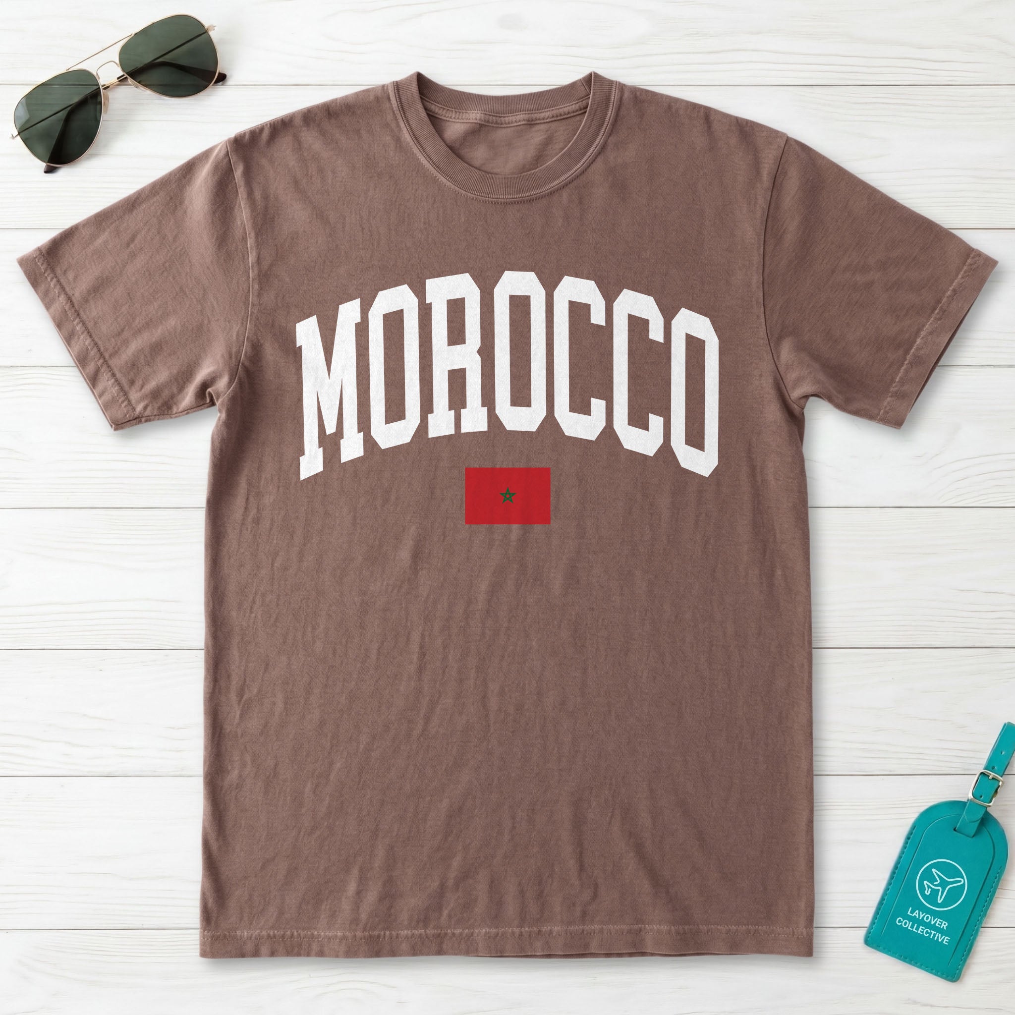 Morocco Collegiate Flag T-Shirt