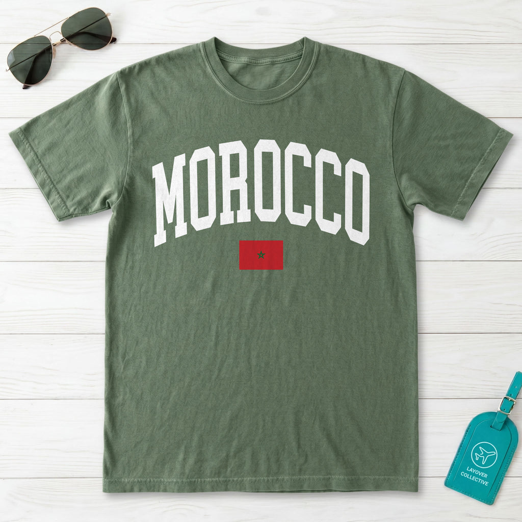 Morocco Collegiate Flag T-Shirt