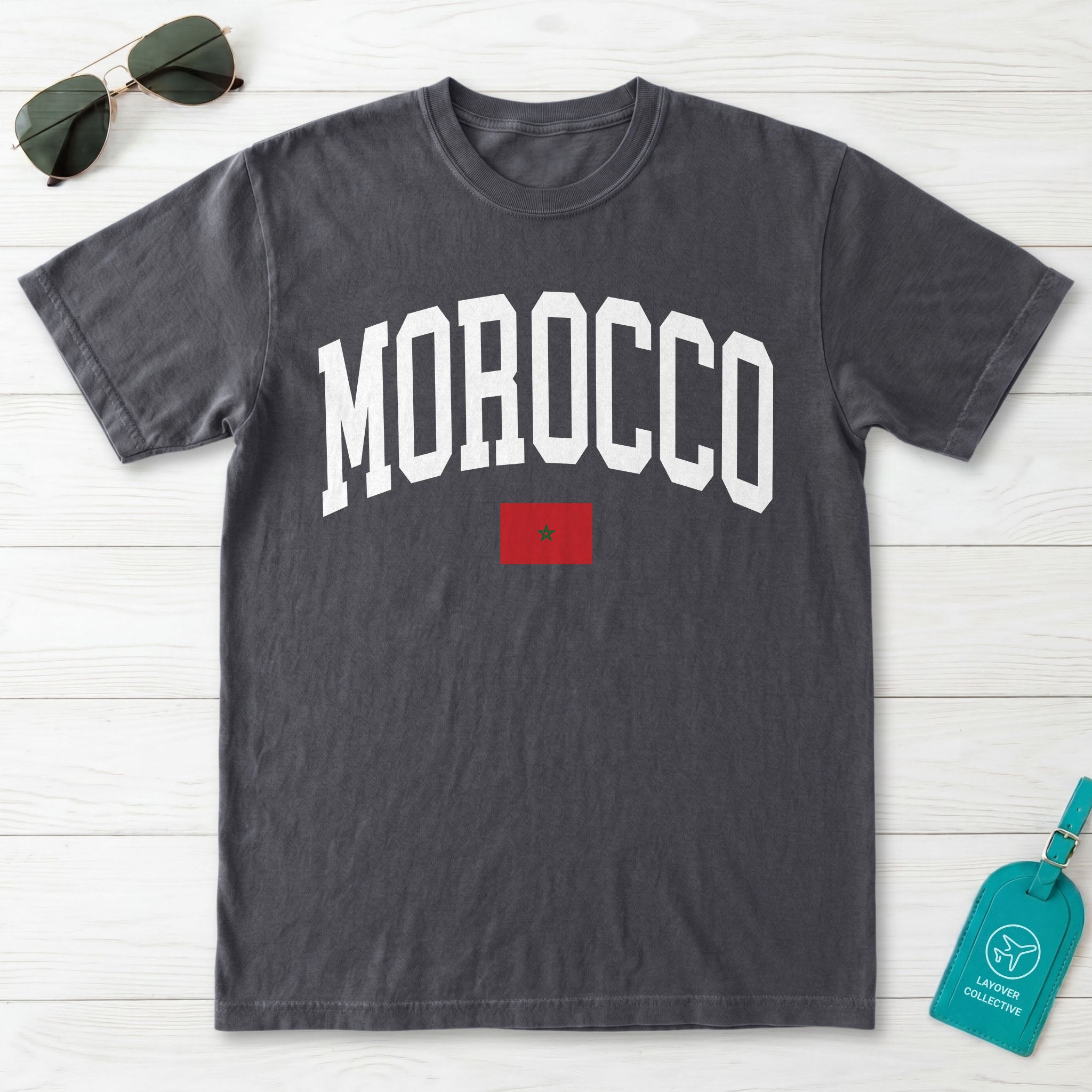 Morocco Collegiate Flag T-Shirt