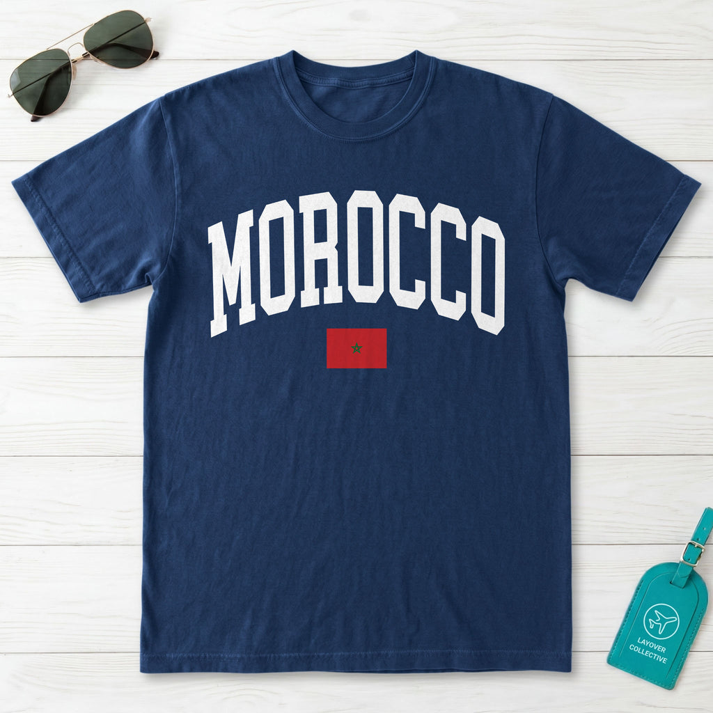 Morocco Collegiate Flag T-Shirt