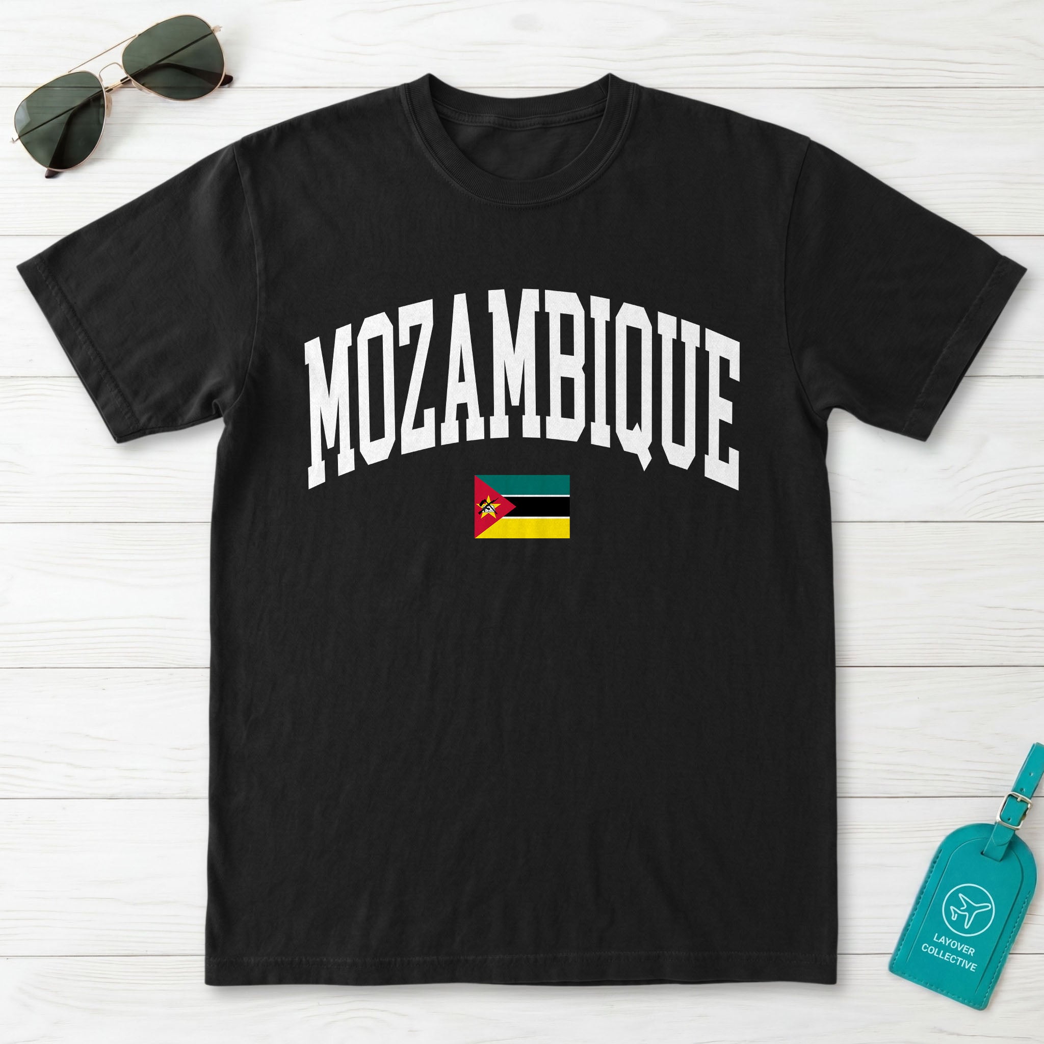 Mozambique Collegiate Flag T-Shirt