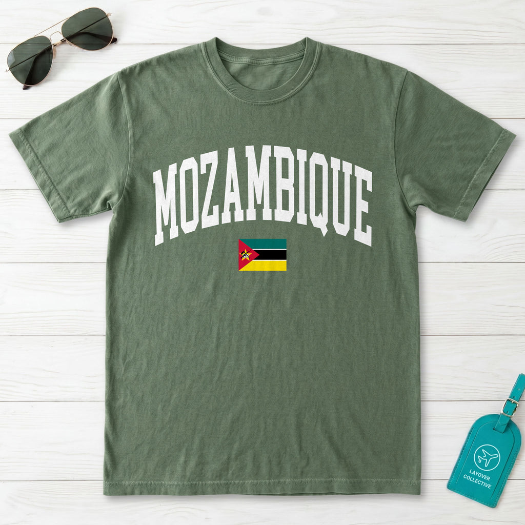 Mozambique Collegiate Flag T-Shirt