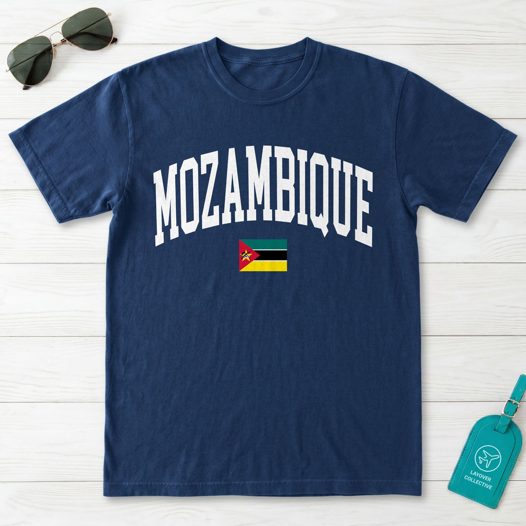 Mozambique Collegiate Flag T-Shirt