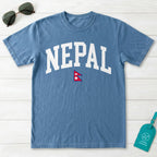 Nepal Collegiate Flag T-Shirt
