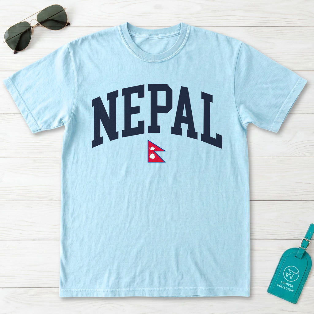 Nepal Collegiate Flag T-Shirt
