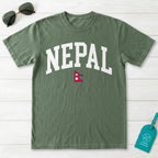Nepal Collegiate Flag T-Shirt
