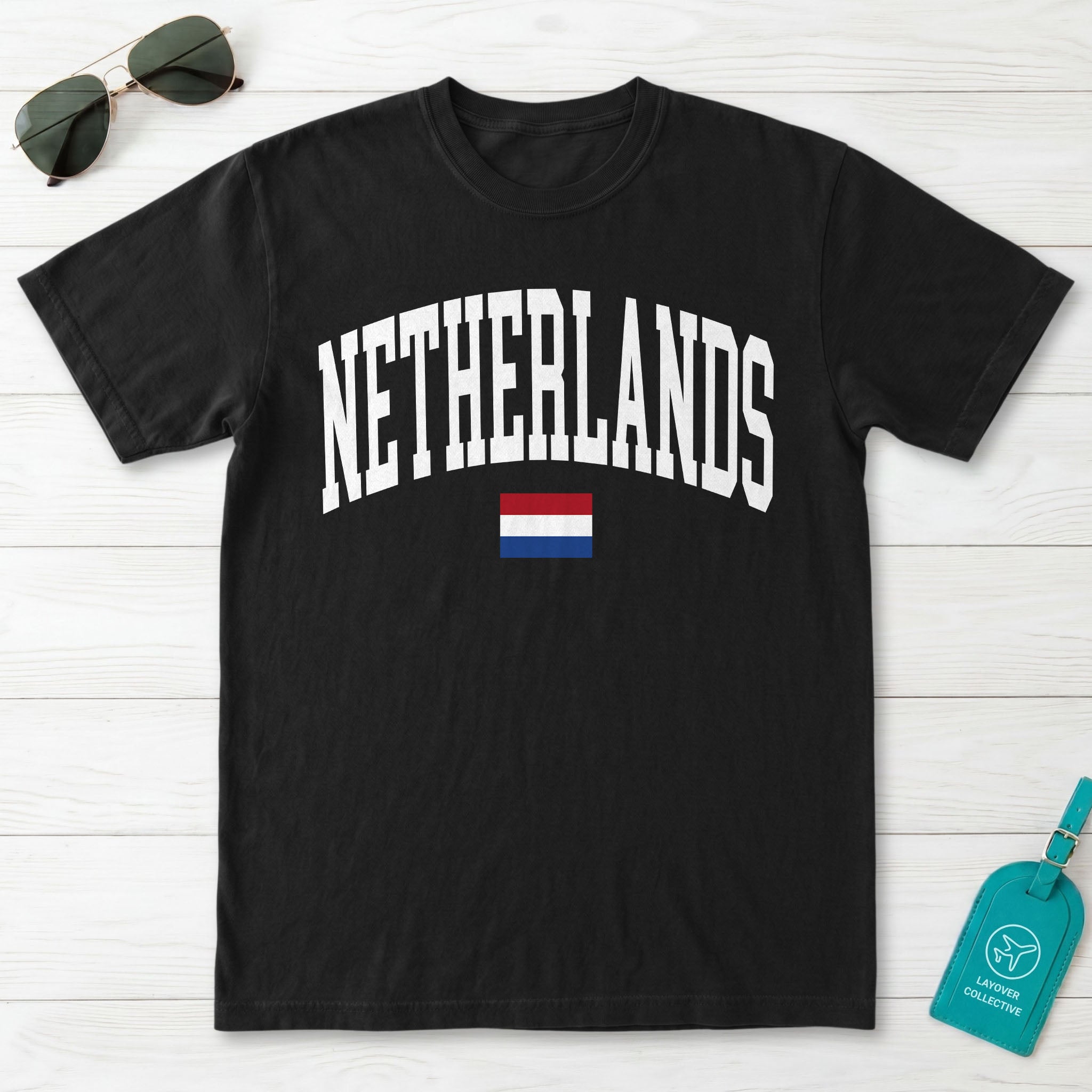 Netherlands Collegiate Flag T-Shirt