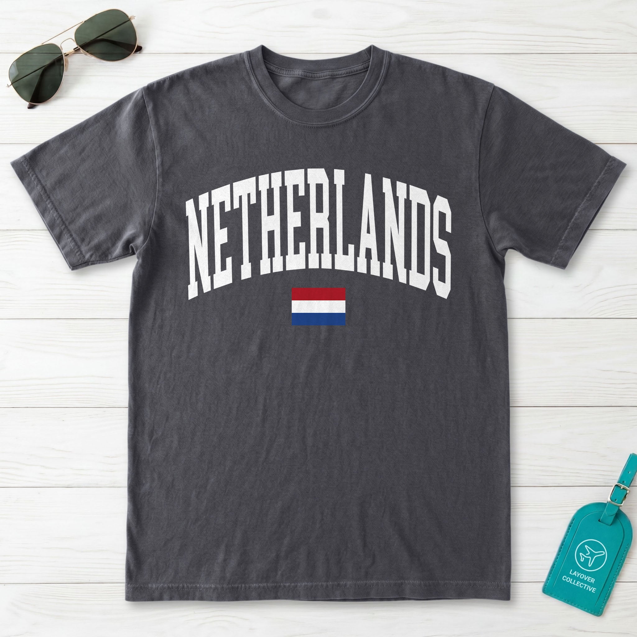 Netherlands Collegiate Flag T-Shirt