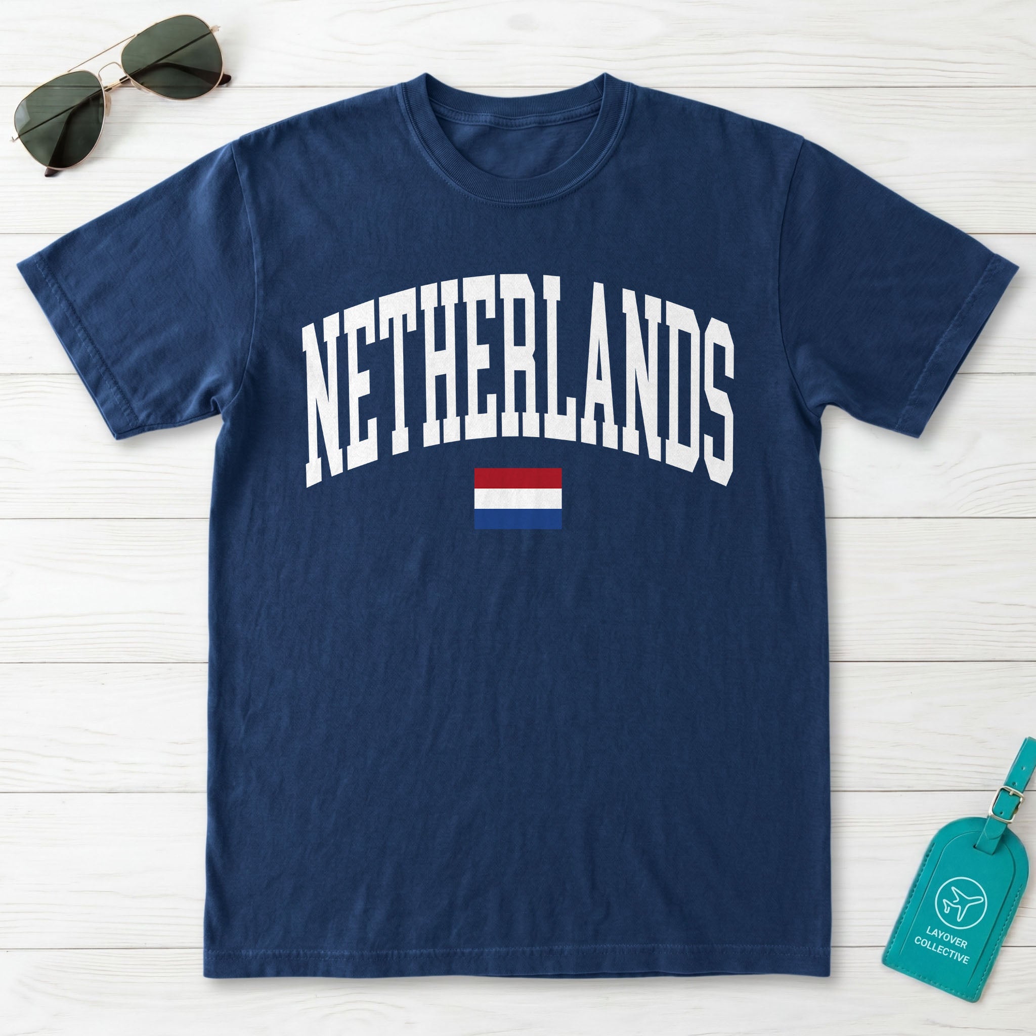 Netherlands Collegiate Flag T-Shirt