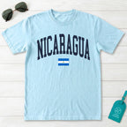 Nicaragua Collegiate Flag T-Shirt