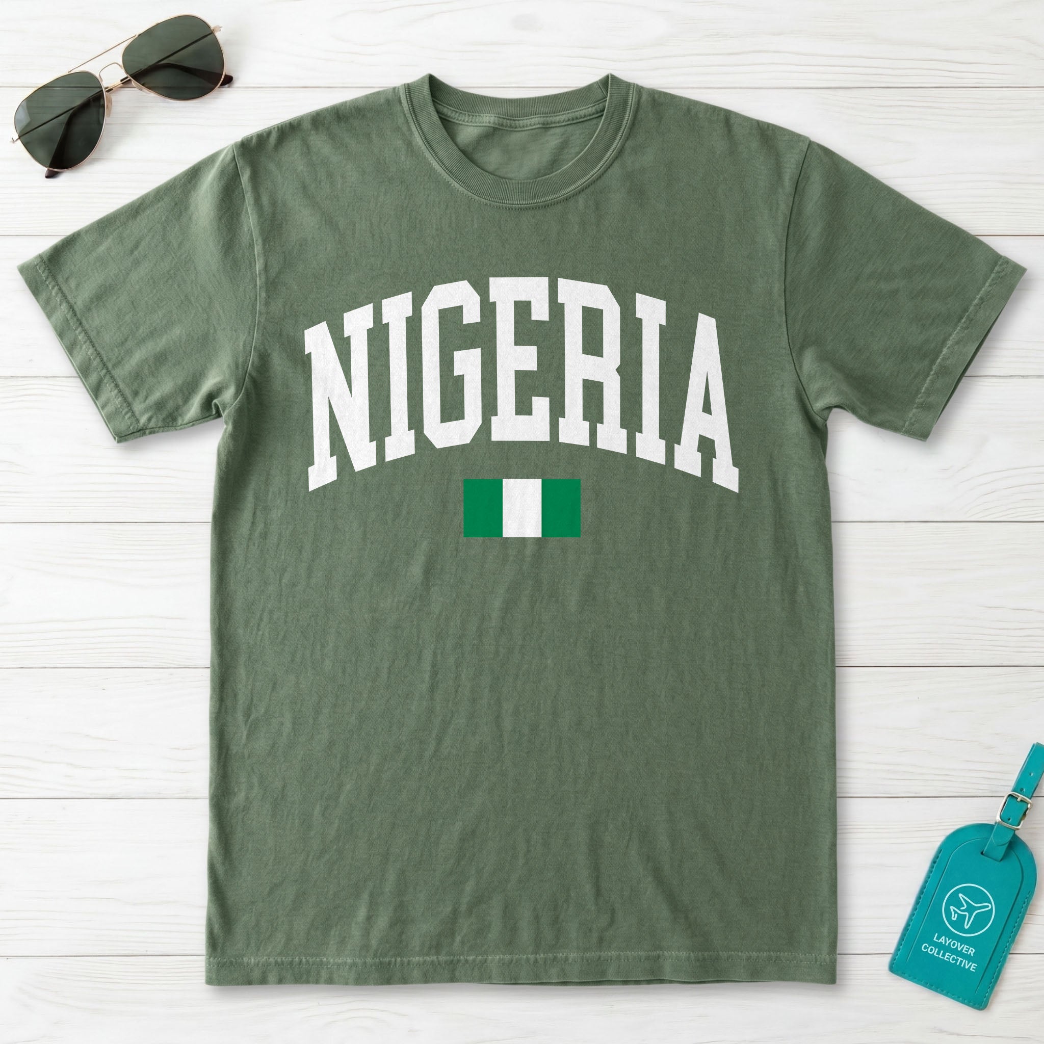 Nigeria Collegiate Flag T-Shirt