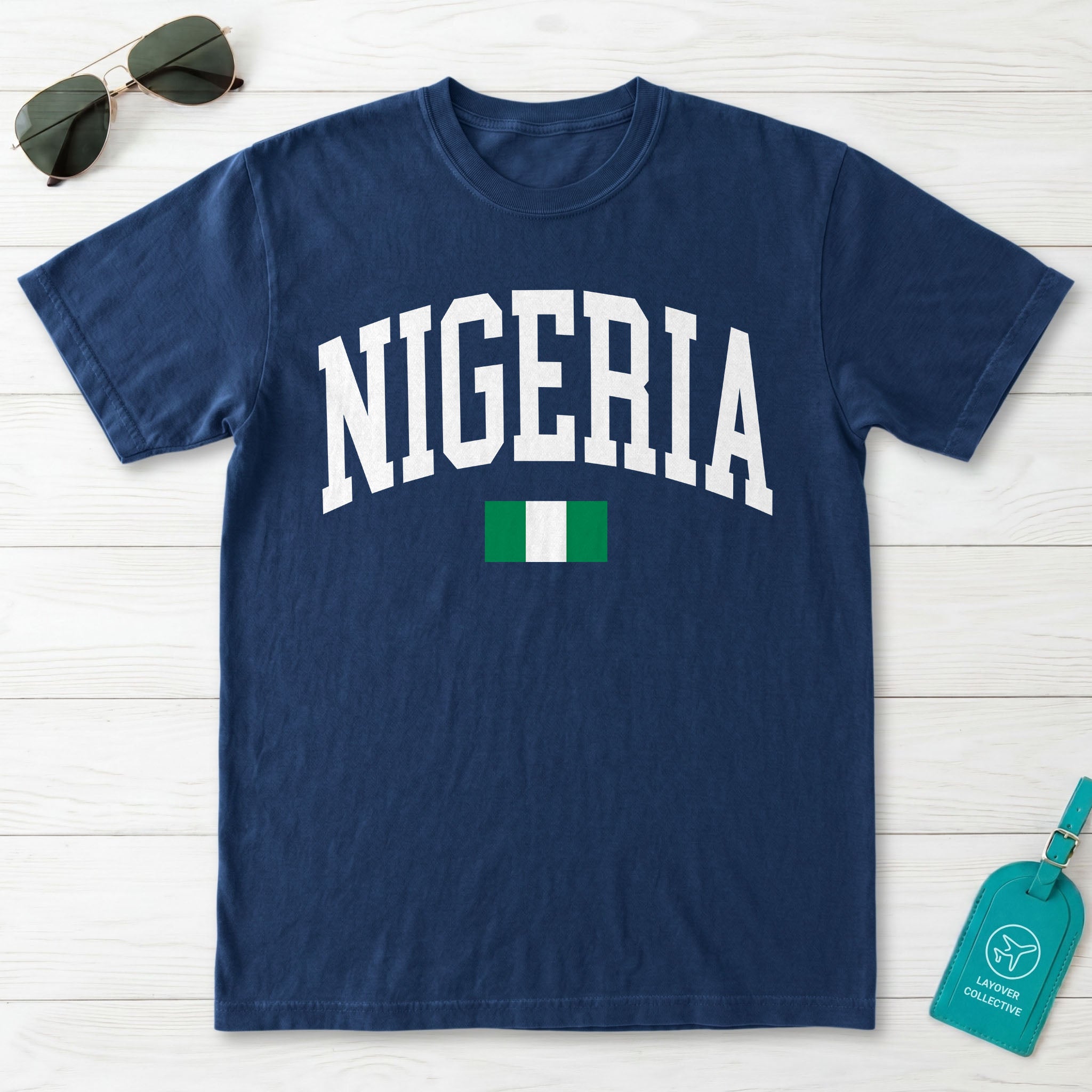 Nigeria Collegiate Flag T-Shirt