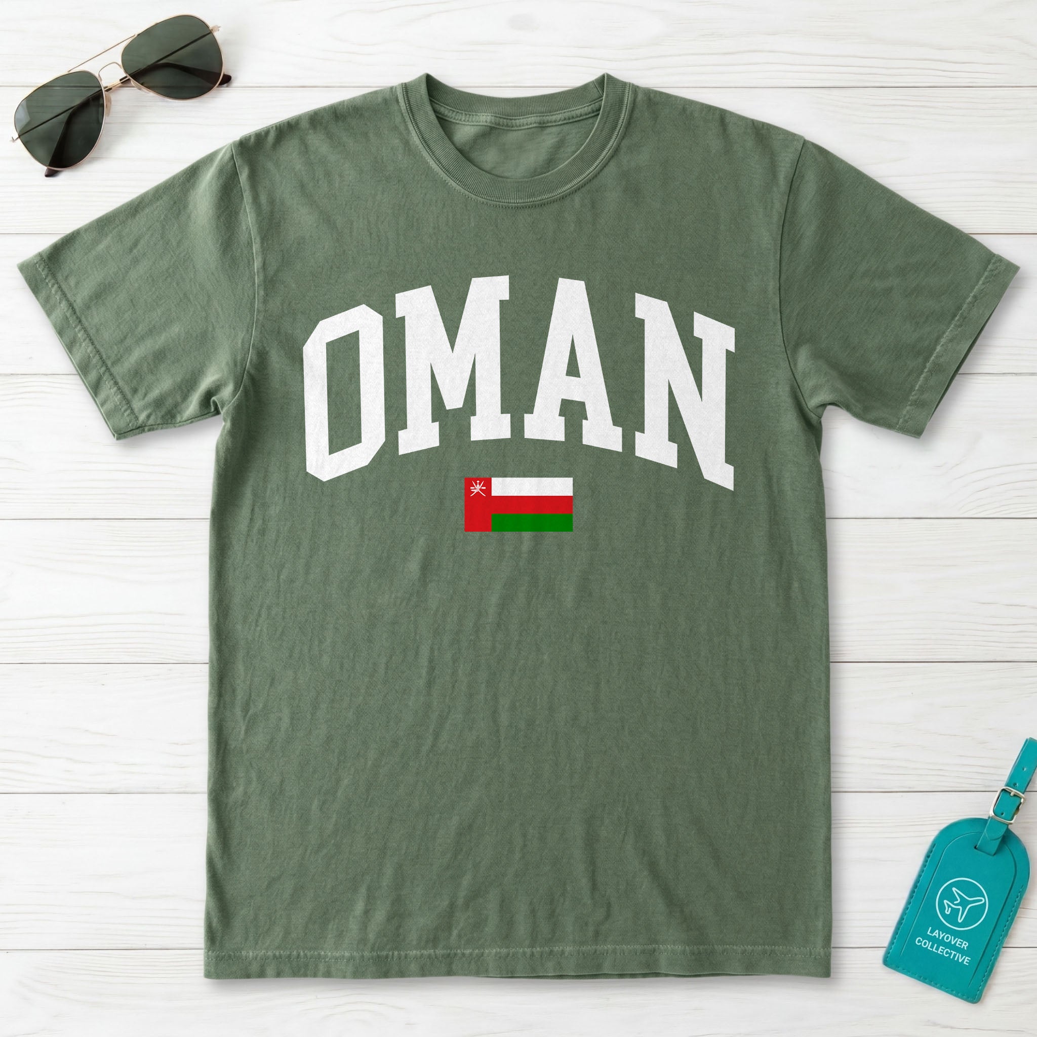 Oman Collegiate Flag T-Shirt
