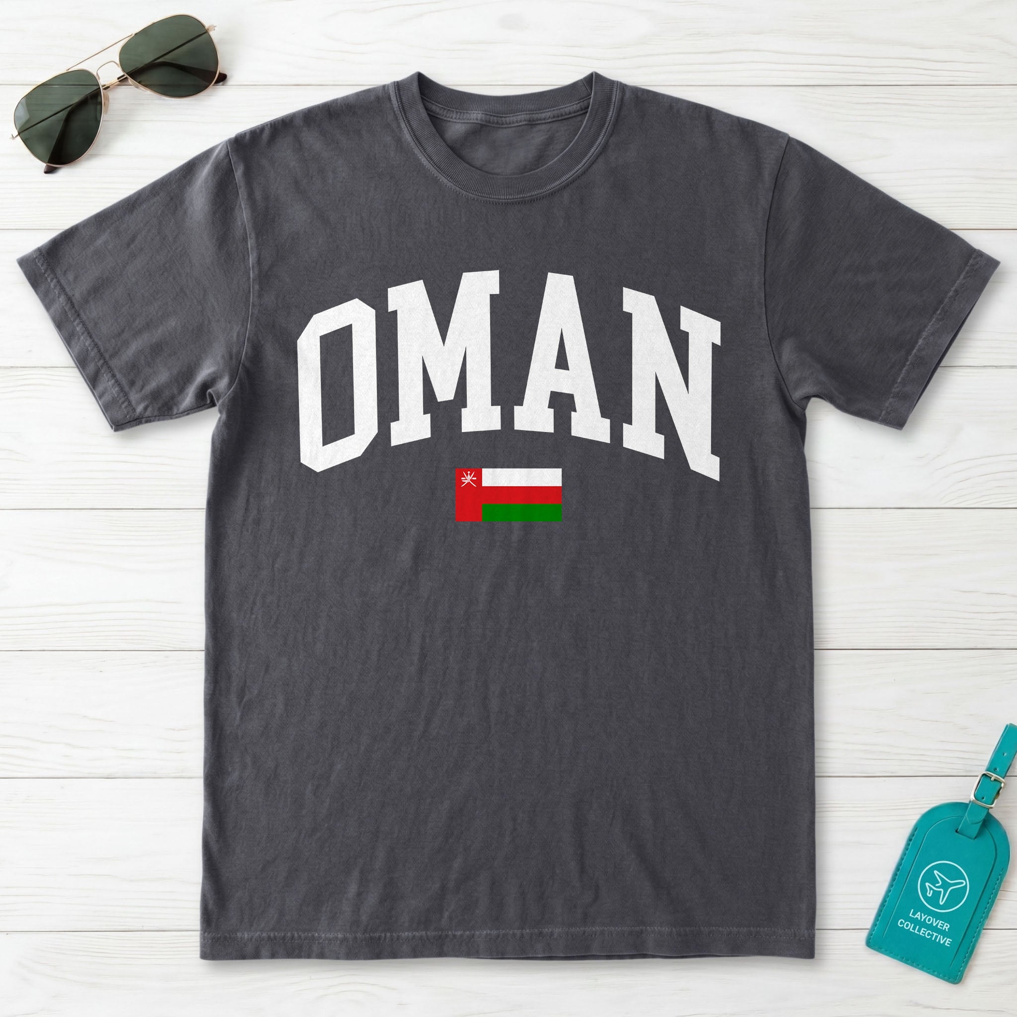 Oman Collegiate Flag T-Shirt