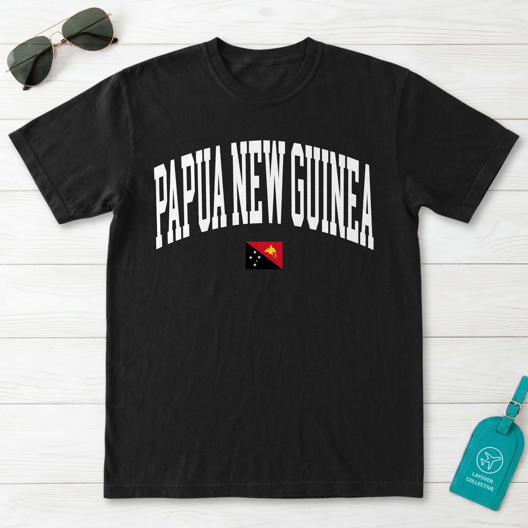 Papua New Guinea Collegiate Flag T-Shirt