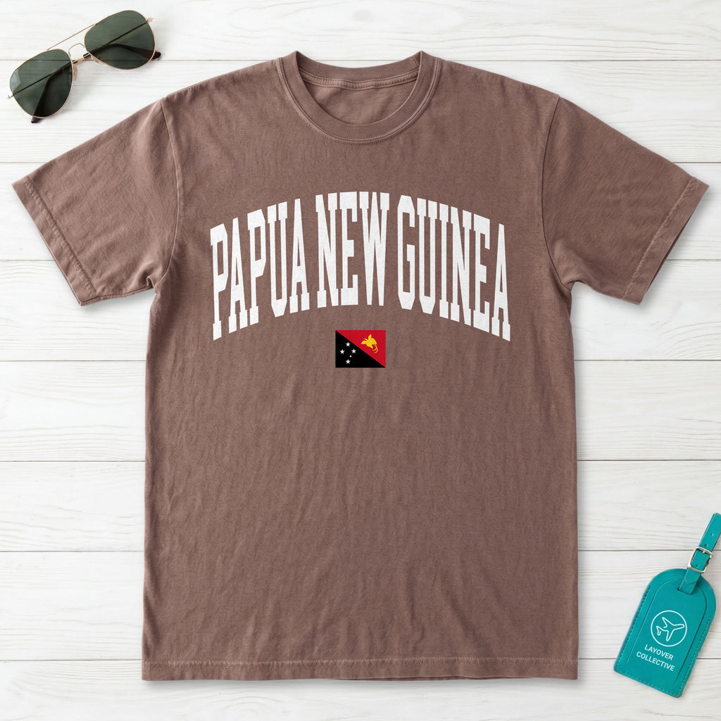 Papua New Guinea Collegiate Flag T-Shirt