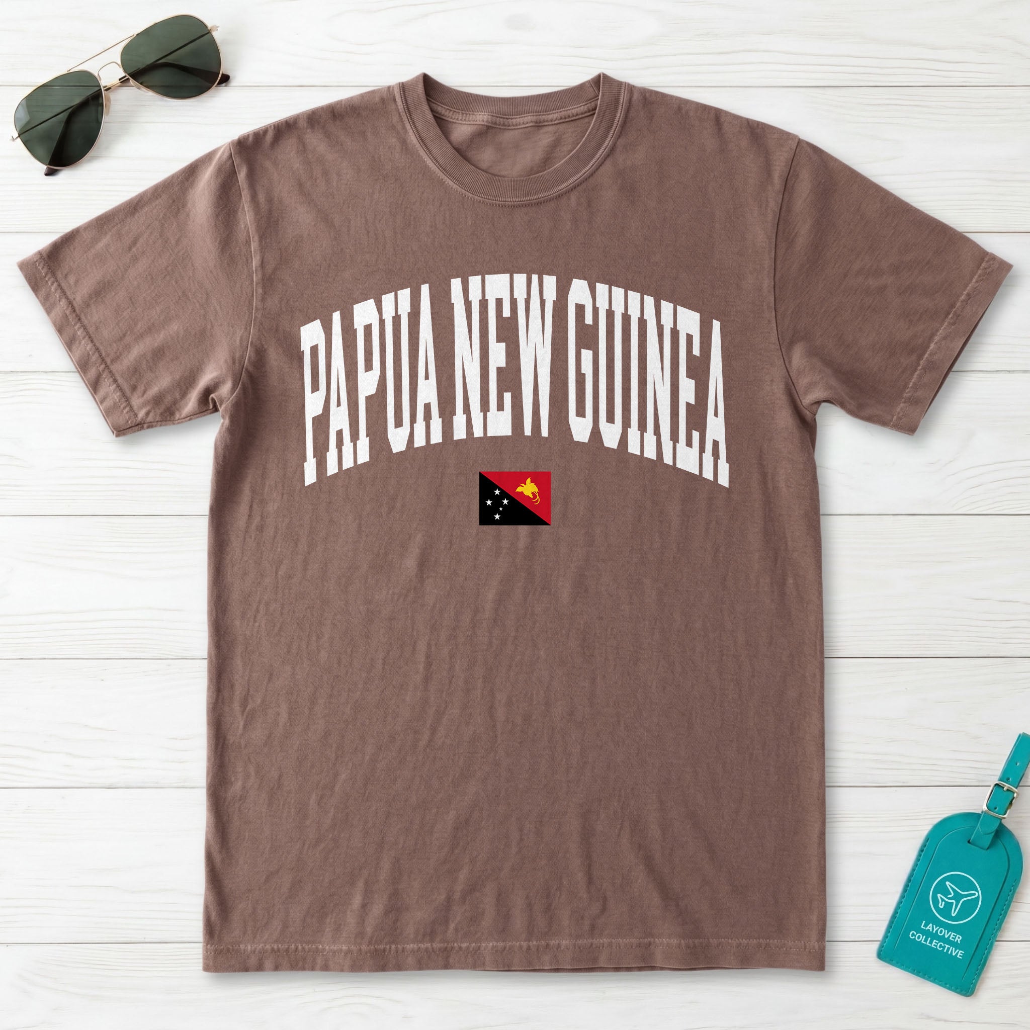 Papua New Guinea Collegiate Flag T-Shirt