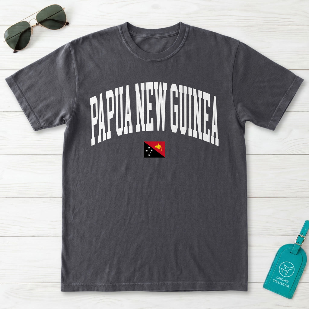 Papua New Guinea Collegiate Flag T-Shirt