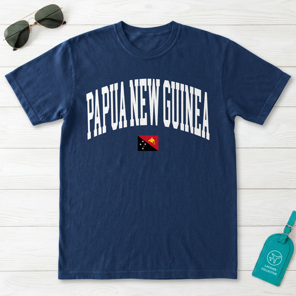 Papua New Guinea Collegiate Flag T-Shirt
