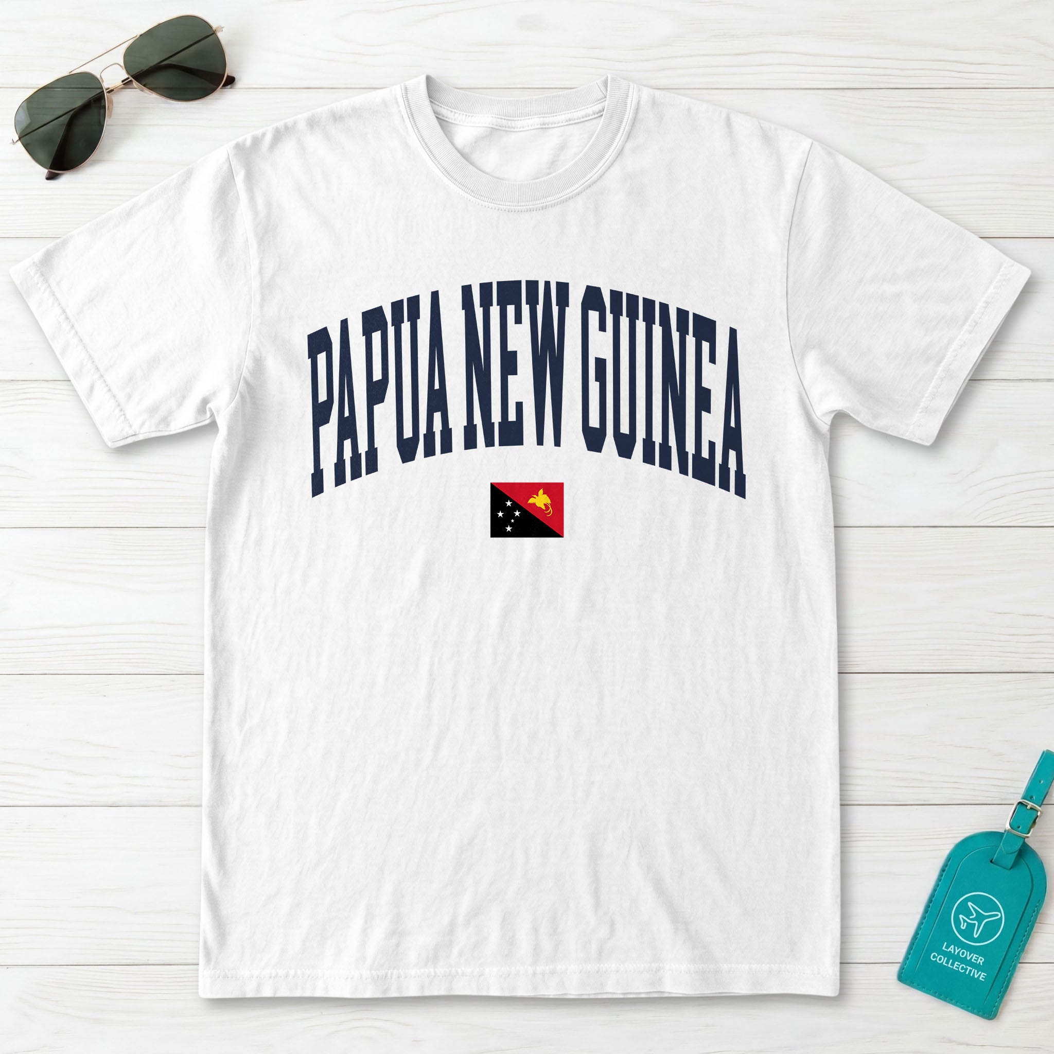 Papua New Guinea Collegiate Flag T-Shirt