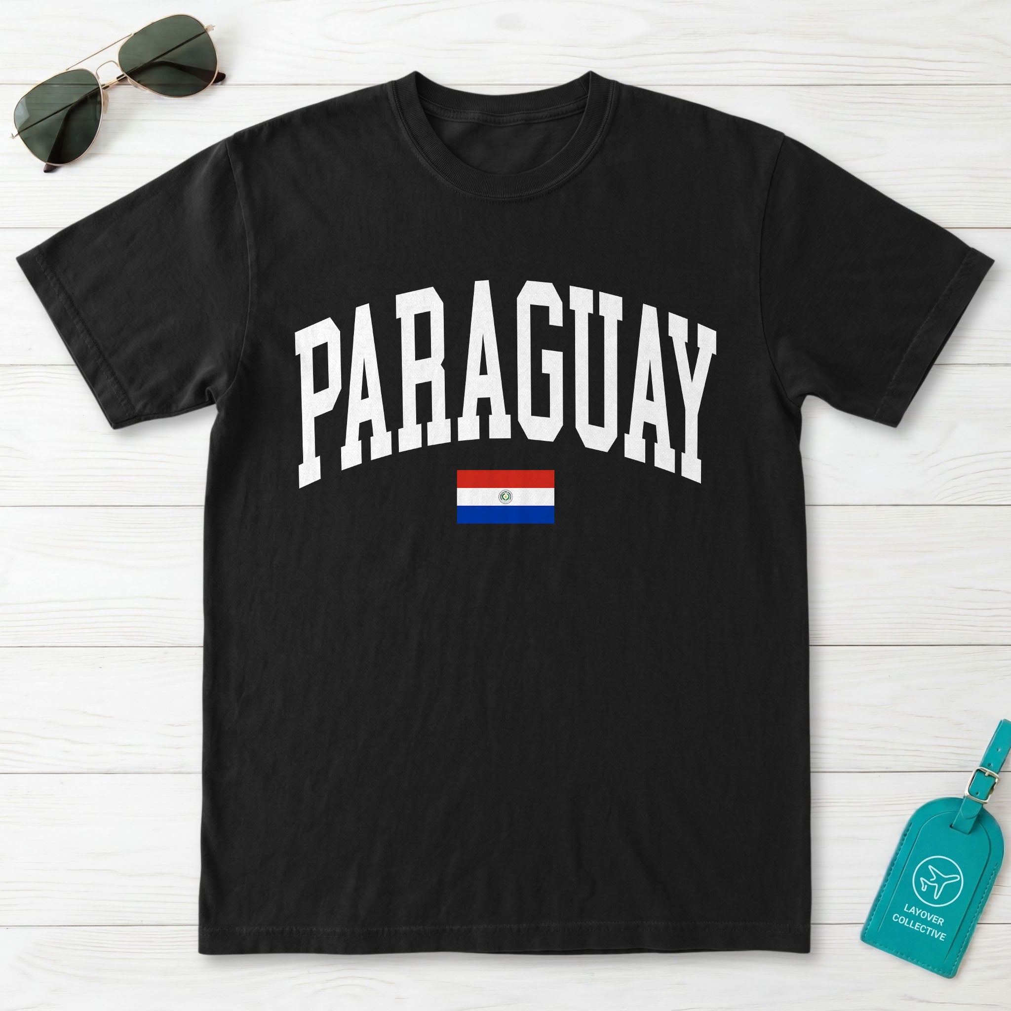 Paraguay Collegiate Flag T-Shirt