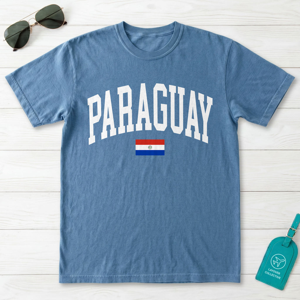 Paraguay Collegiate Flag T-Shirt