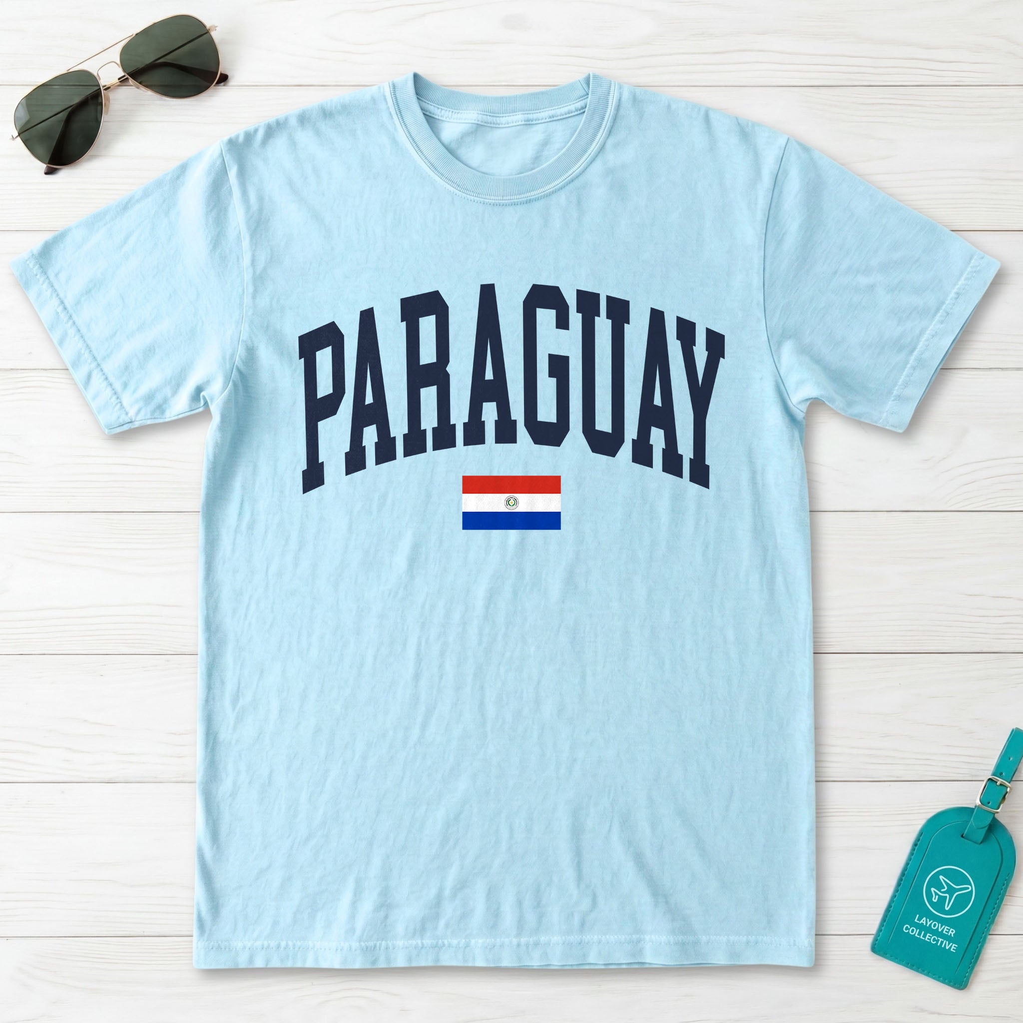 Paraguay Collegiate Flag T-Shirt