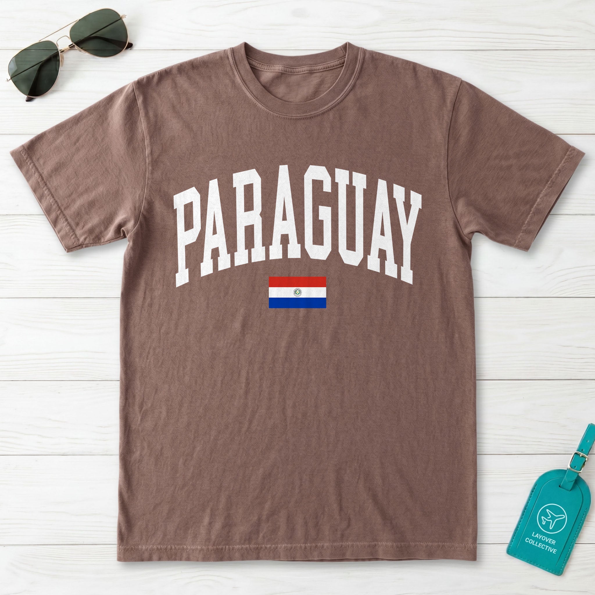 Paraguay Collegiate Flag T-Shirt