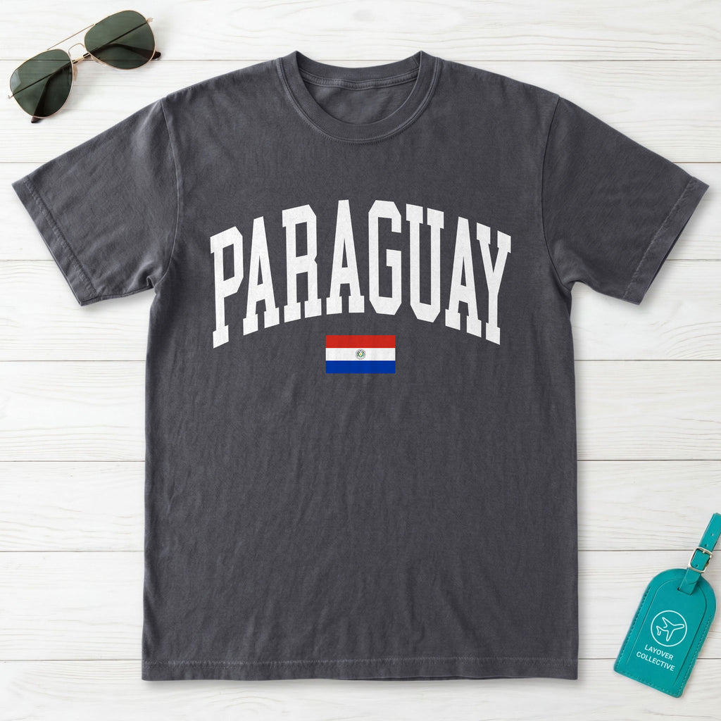 Paraguay Collegiate Flag T-Shirt