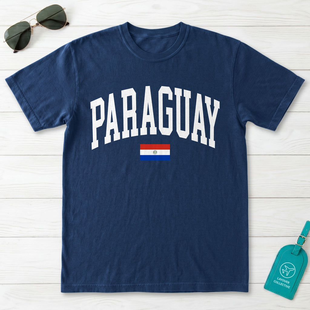 Paraguay Collegiate Flag T-Shirt