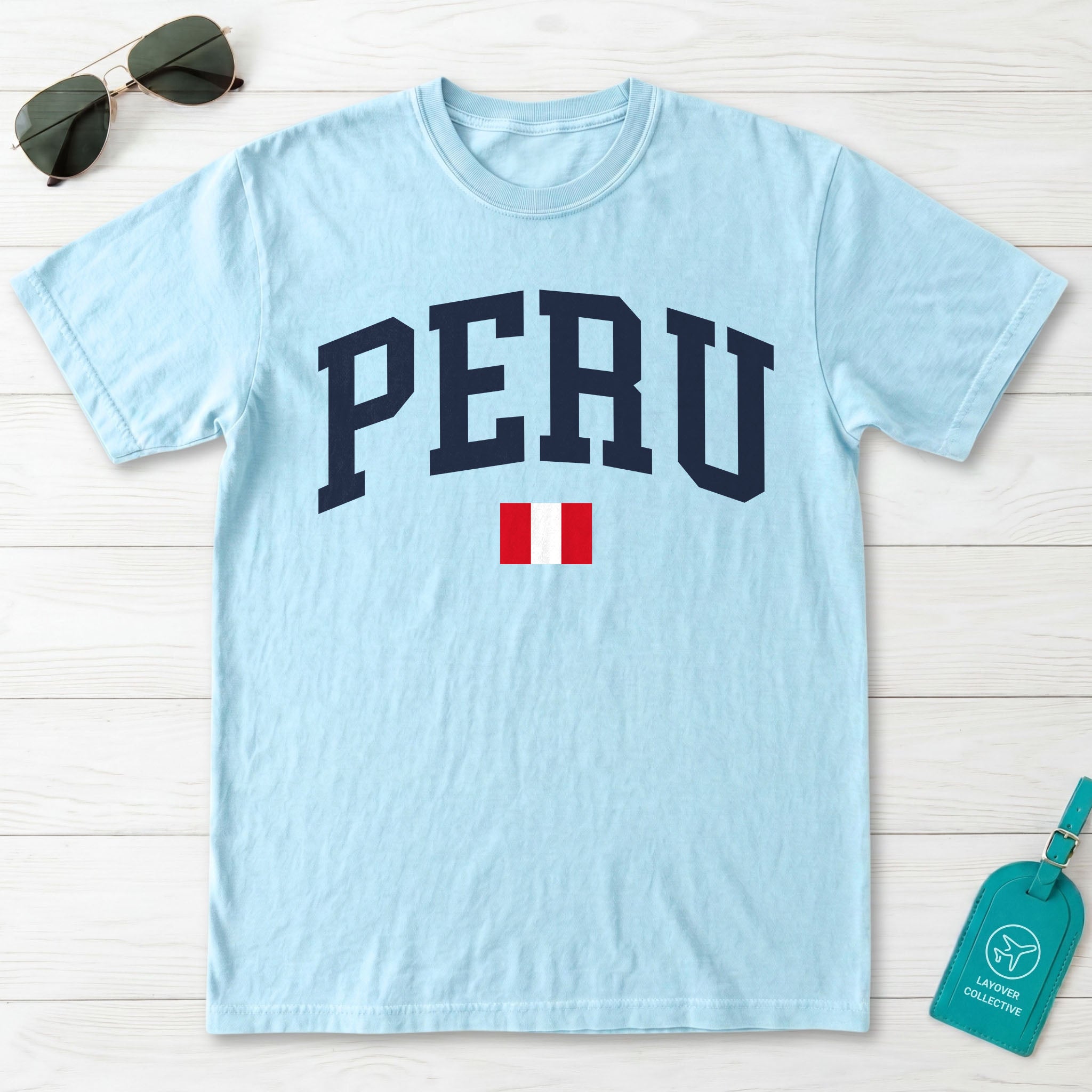 Peru Collegiate Flag T-Shirt