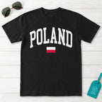 Poland Collegiate Flag T-Shirt