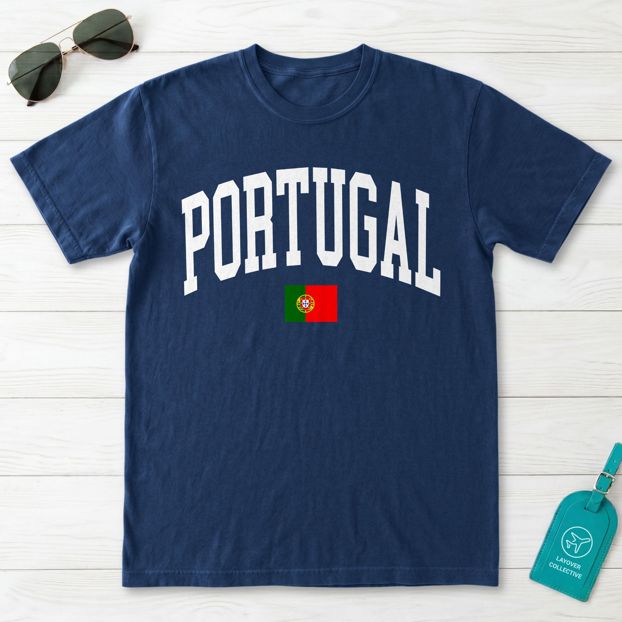Portugal Collegiate Flag T-Shirt