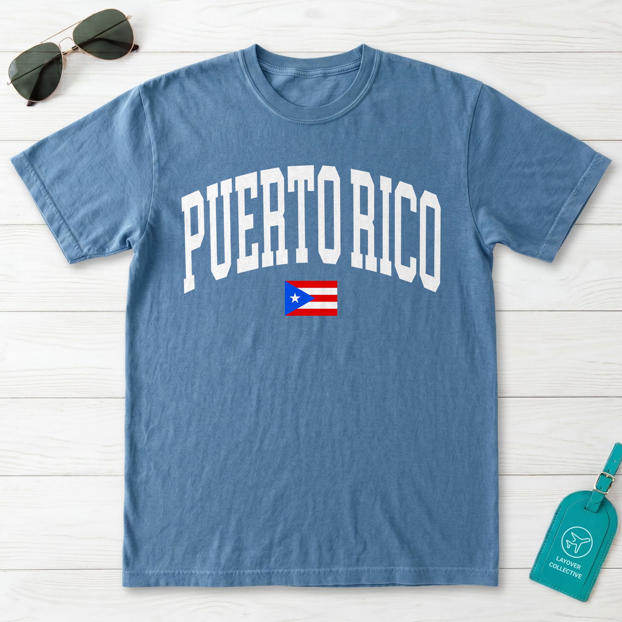 Puerto Rico Collegiate Flag T-Shirt