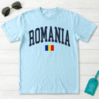 Romania Collegiate Flag T-Shirt