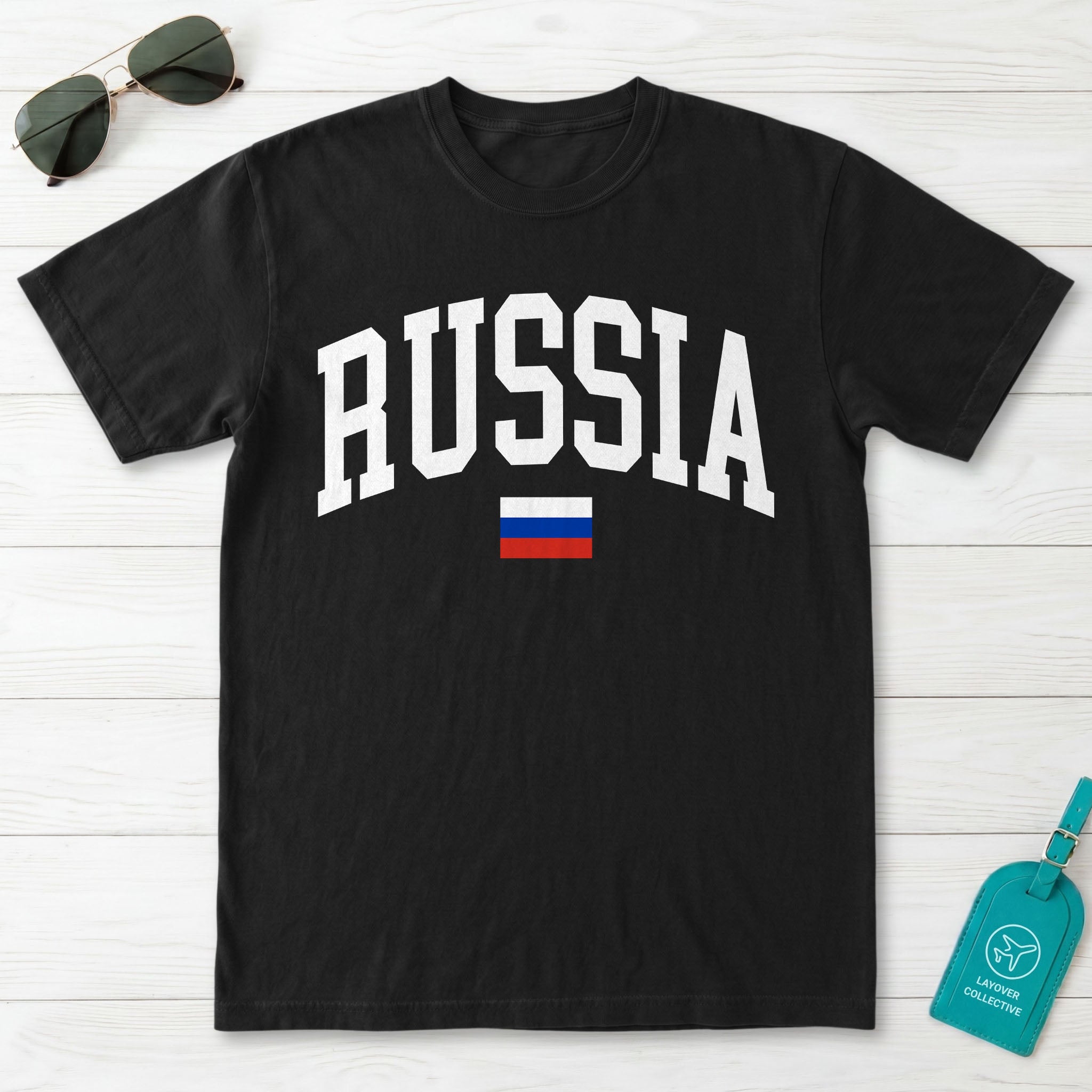 Russia Collegiate Flag T-Shirt