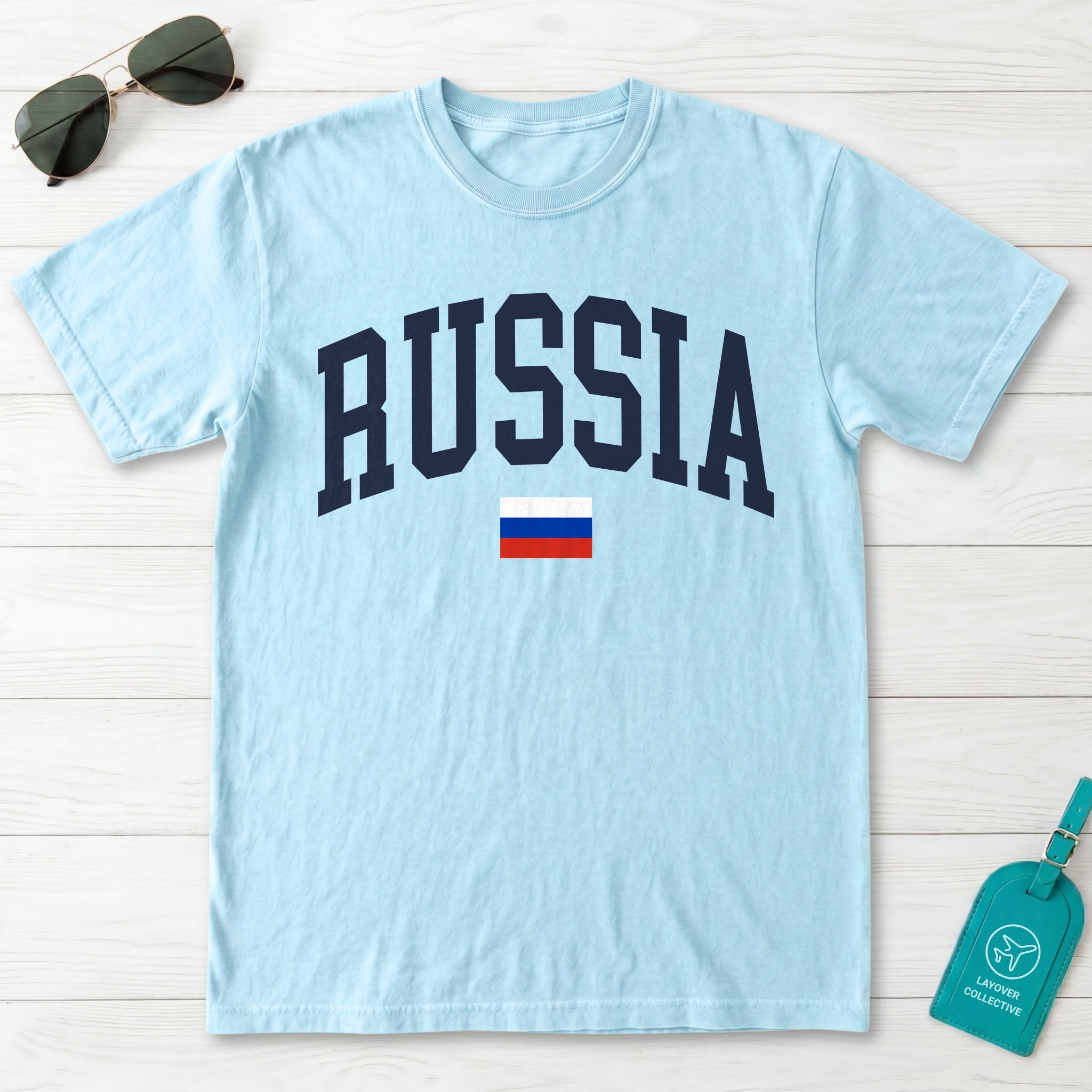 Russia Collegiate Flag T-Shirt