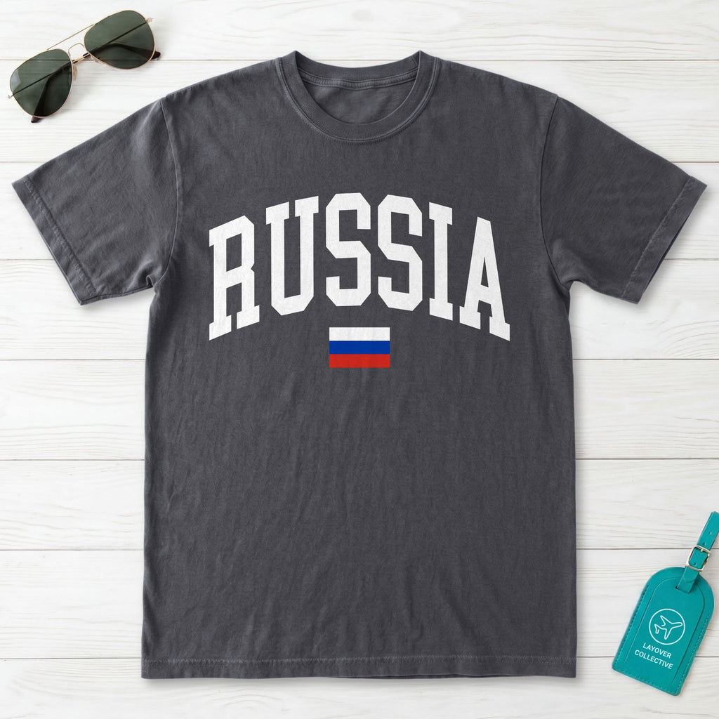Russia Collegiate Flag T-Shirt