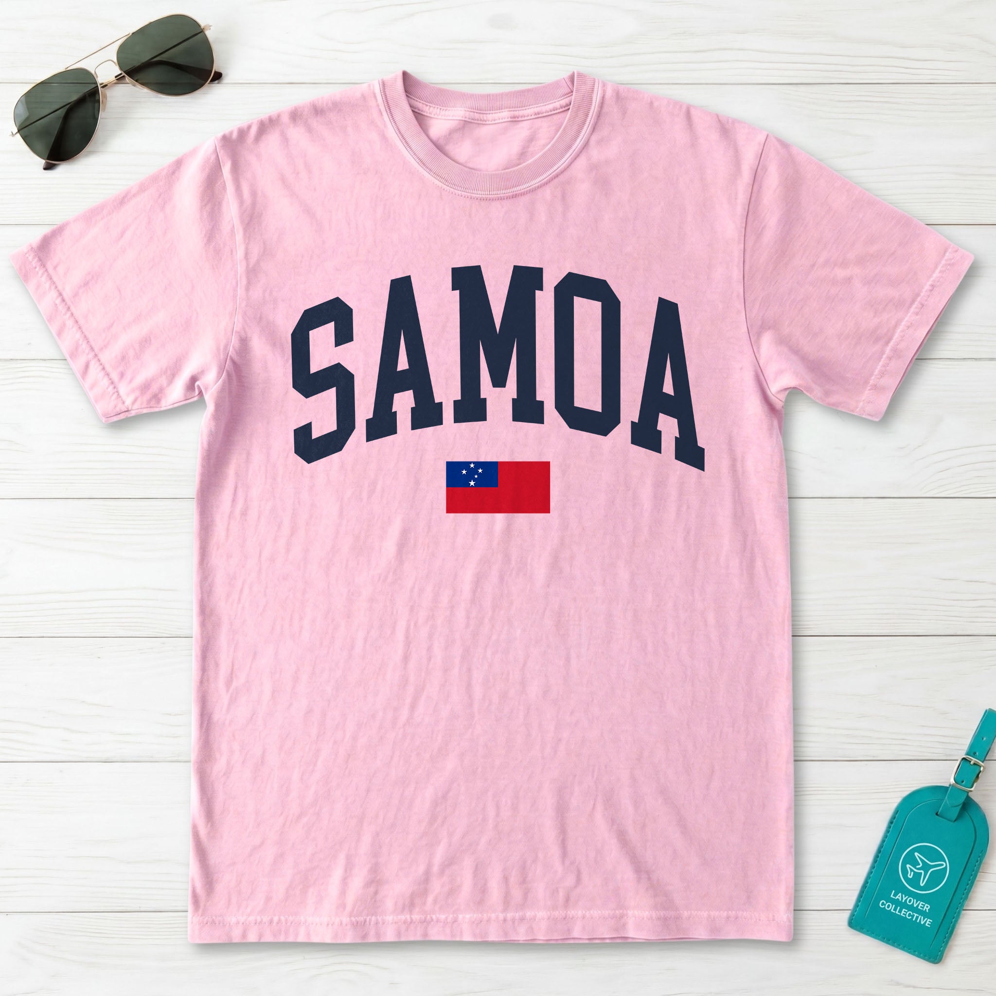 Samoa Collegiate Flag T-Shirt