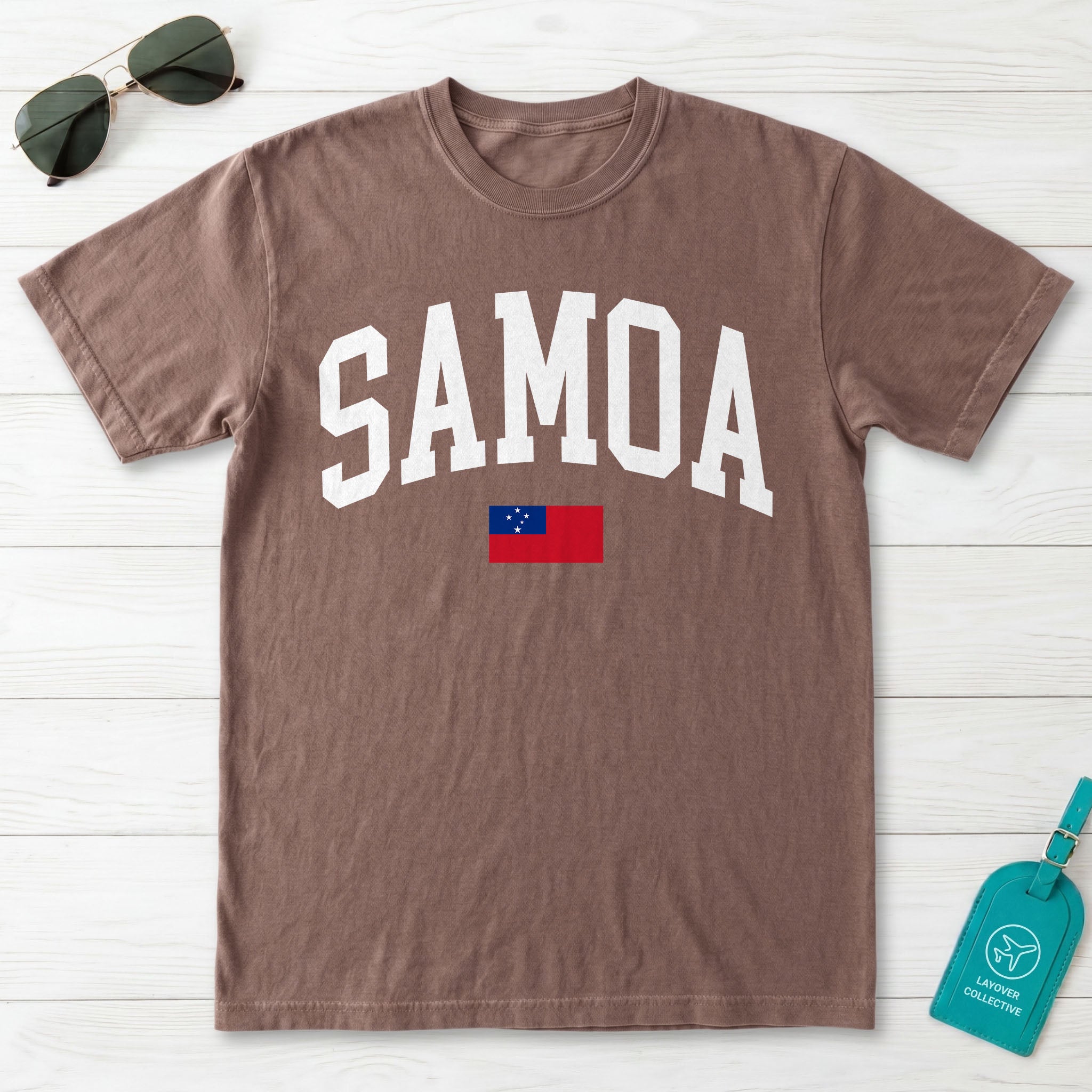 Samoa Collegiate Flag T-Shirt