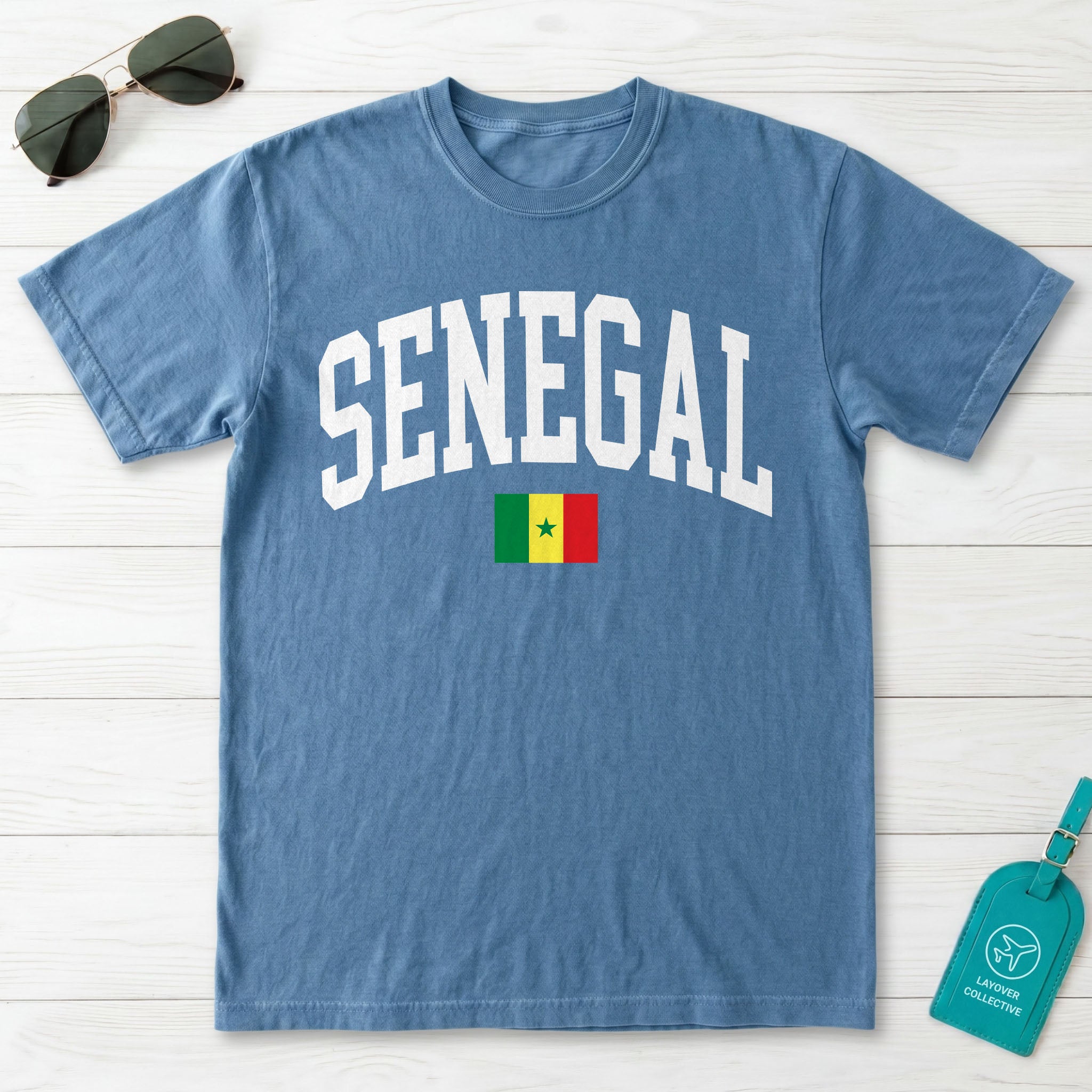 Senegal Collegiate Flag T-Shirt