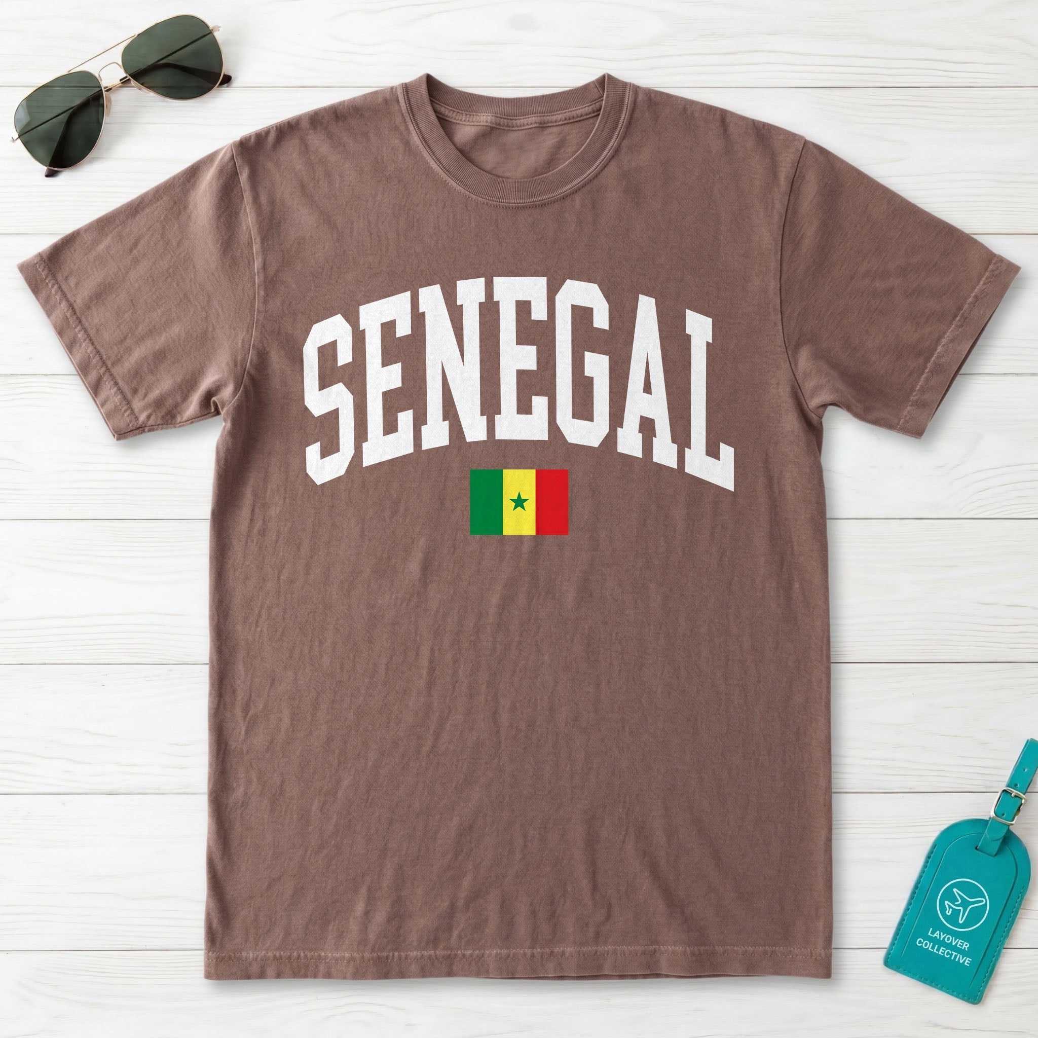 Senegal Collegiate Flag T-Shirt