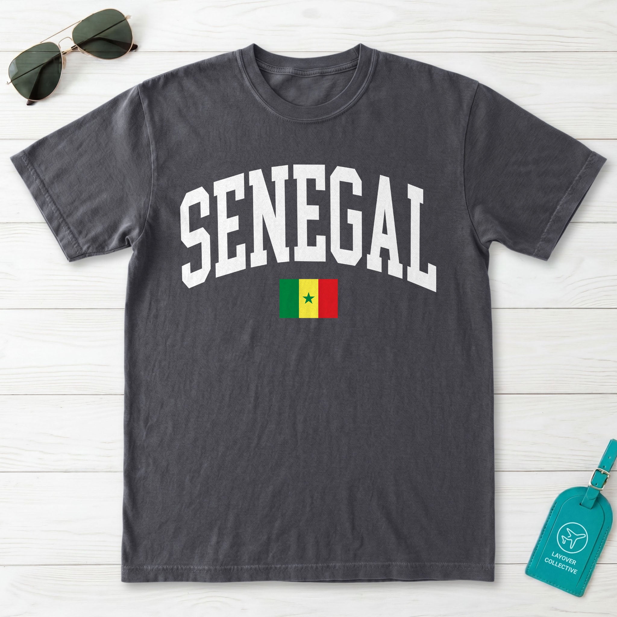 Senegal Collegiate Flag T-Shirt