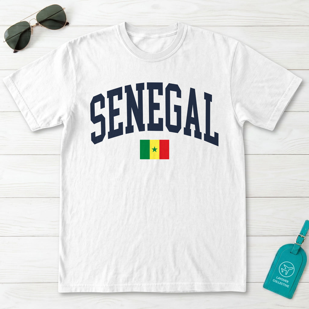 Senegal Collegiate Flag T-Shirt