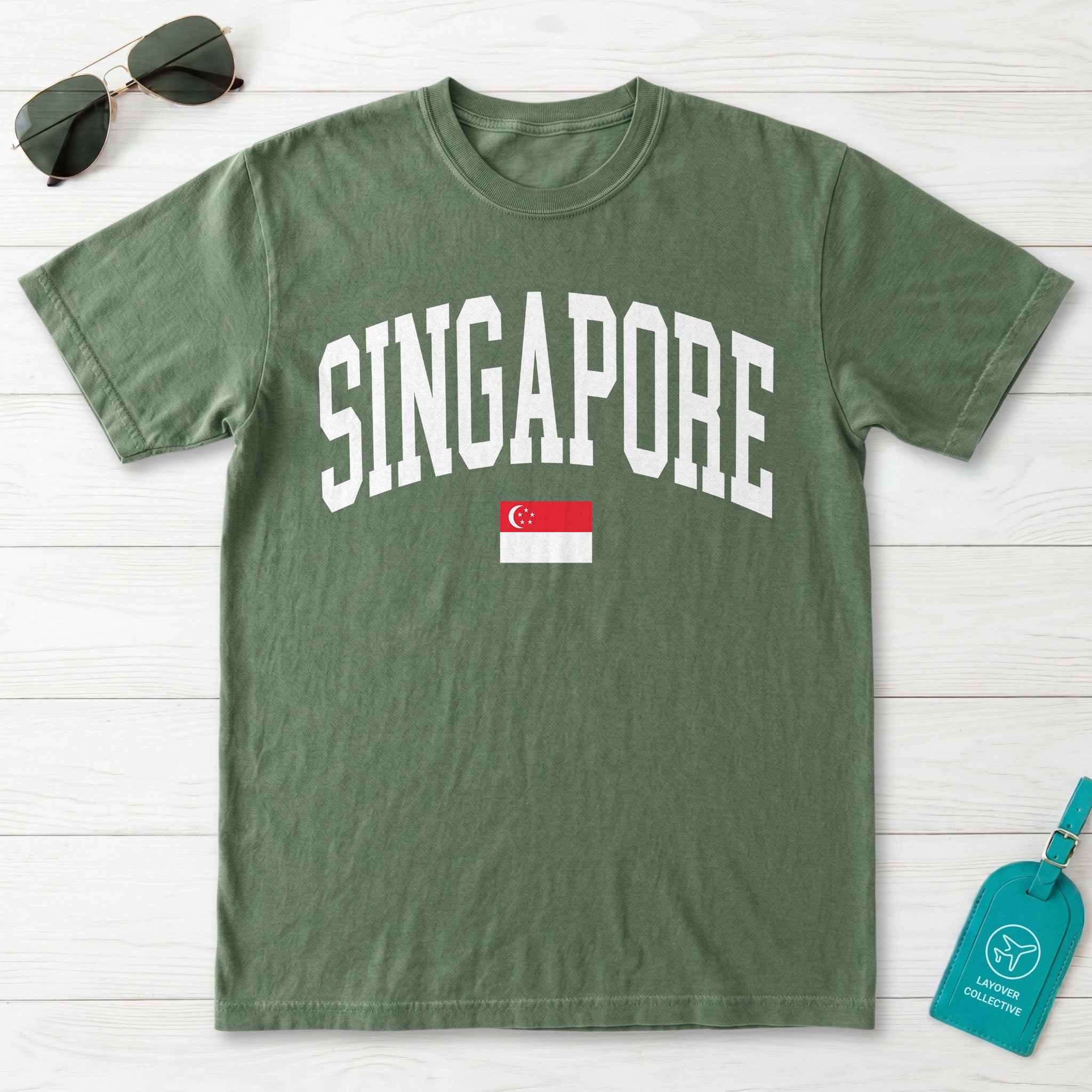 Singapore Collegiate Flag T-Shirt